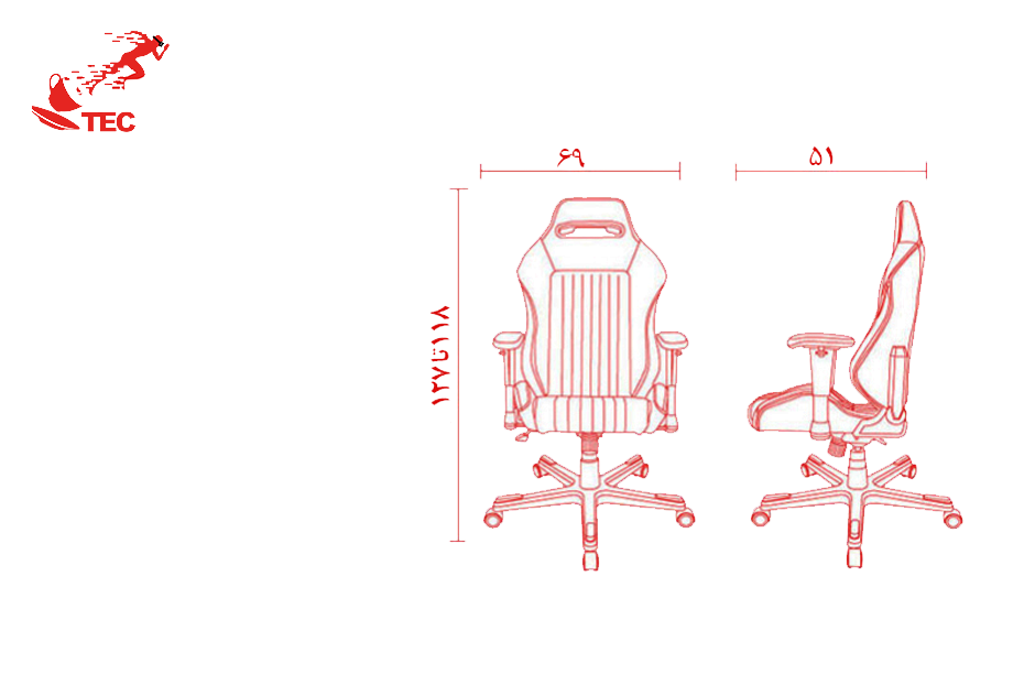 صندلی اداری مدیریتی دی ایکس ریسر DXRacer سری دریفتینگ مدل DH73 صندلی اداری مدیریتی دی ایکس ریسر DXRacer سری دریفتینگ مدل DH73