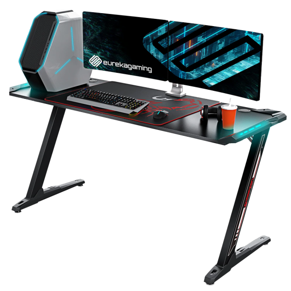 میزگیمینگ یوریکا با نور پردازی RGB سایز 60 * 153 مدل ERK-Z60-B