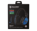 هدست گیمینگ SADES مدل Dpower SA-722 رنگ صورتی و آبی