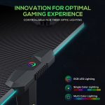 میزگیمینگ یوریکا (EUREKA) با نور پردازی RGB سایز 60 * 112 مدل ERK GIP 44B