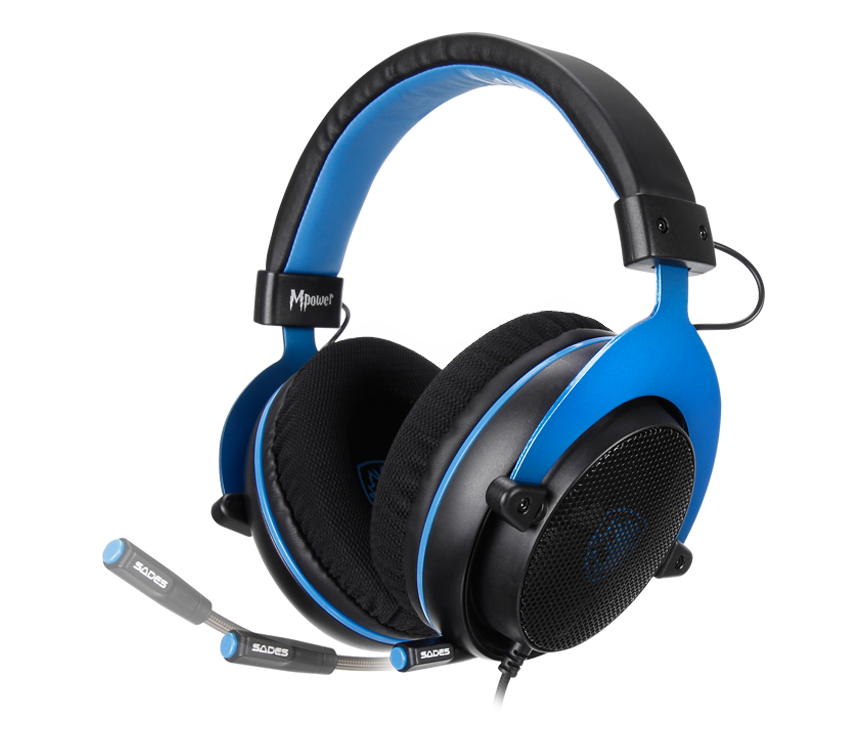 هدست گیمینگ SADES مدل Mpower SA-723 رنگ آبی