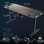 میزگیمینگ یوریکا با نور پردازی RGB مدل ERK-GIP-55B
