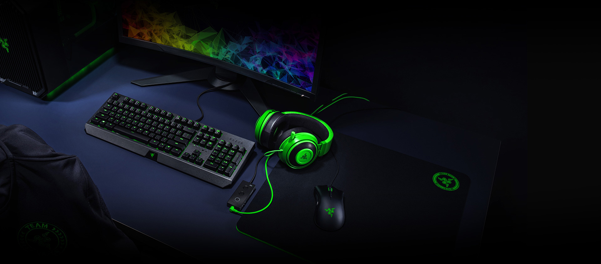 هدست گیمینگ ریزر مدل Razer Kraken Tournament رنگ مشکی و سبز