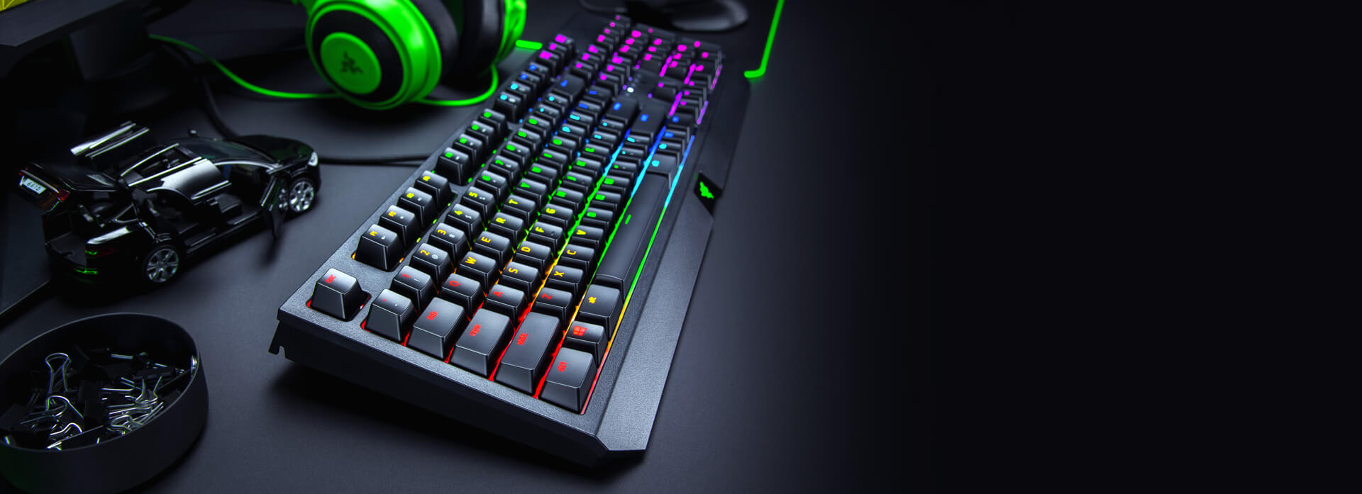 کيبورد ريزر مدل RAZER BLACKWIDOW GREEN Switch