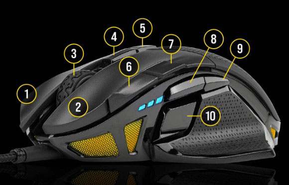 موس گیمینگ CORSAIR NIGHTSWORD موس گیمینگ CORSAIR NIGHTSWORD