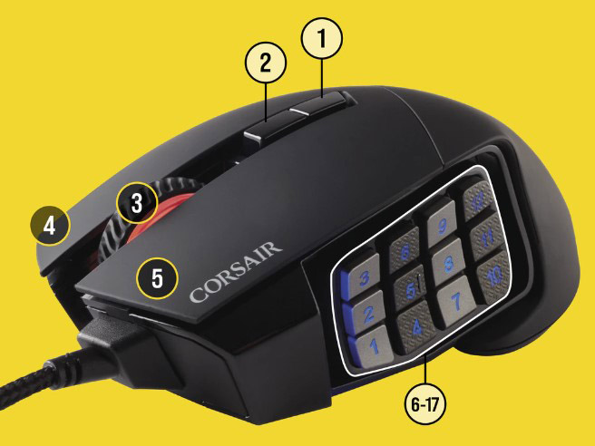 موس گیمینگ کورسیر Corsair Scimitar Elite موس گیمینگ کورسیر Corsair Scimitar Elite