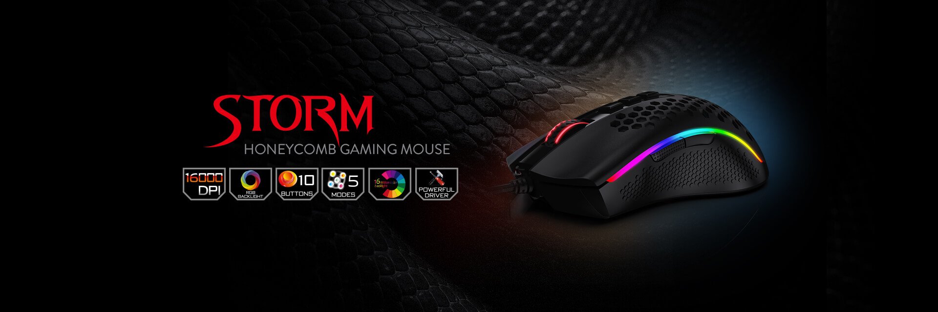 موس گیمینگ ردراگون Redragon STORM M808