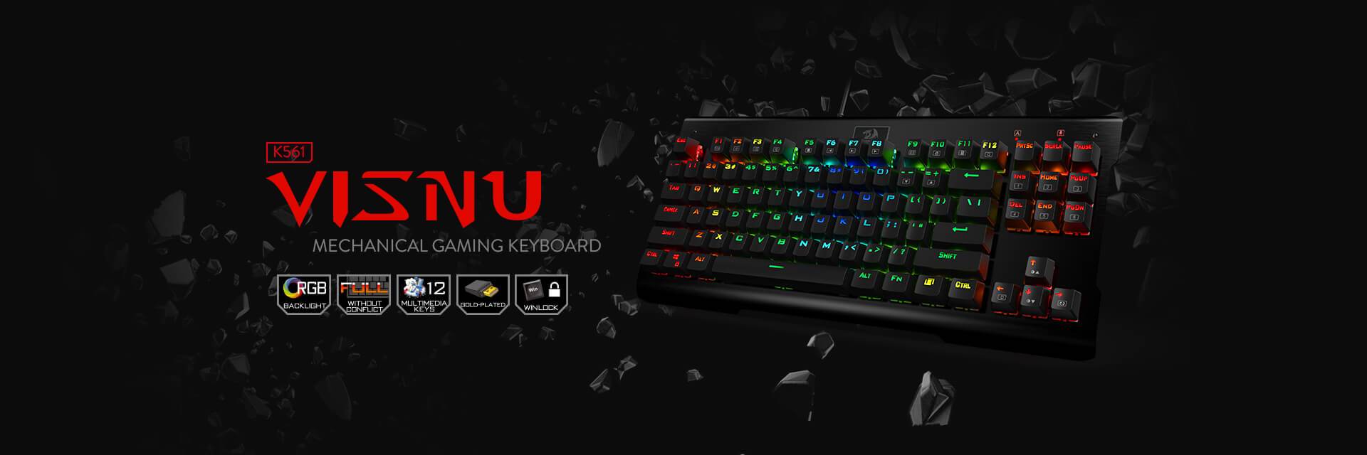 کیبورد گیمینگ ردراگون Redragon VISNU K561 کیبورد گیمینگ ردراگون Redragon VISNU K561