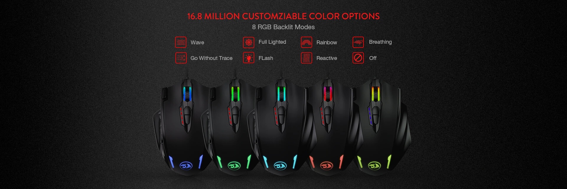 موس گیمینگ ردراگون Redragon IMPACT M908