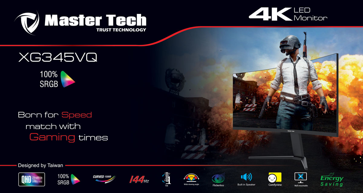 مانیتور منحنی مسترتک Master Tech XG345VQ مانیتور منحنی مسترتک Master Tech XG345VQ
