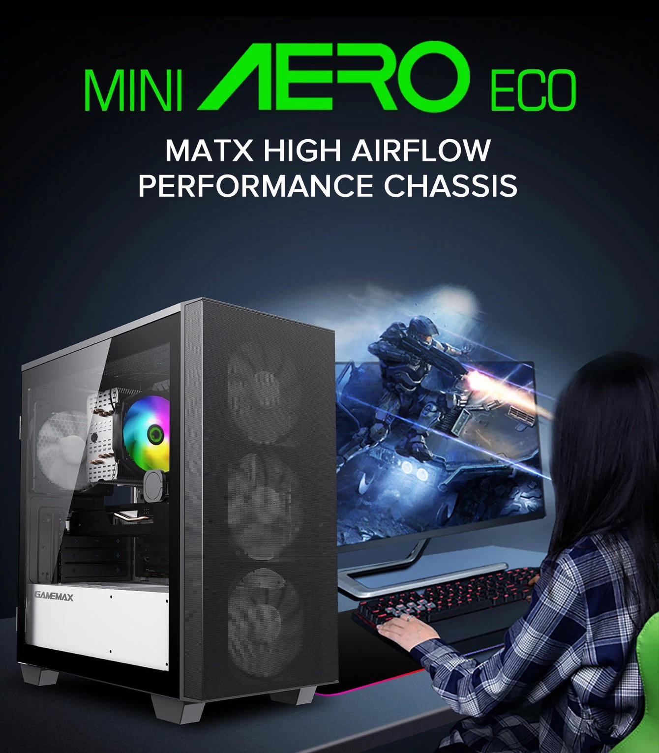 کیس کامپیوتر GAME MAX Aero Mini ECO