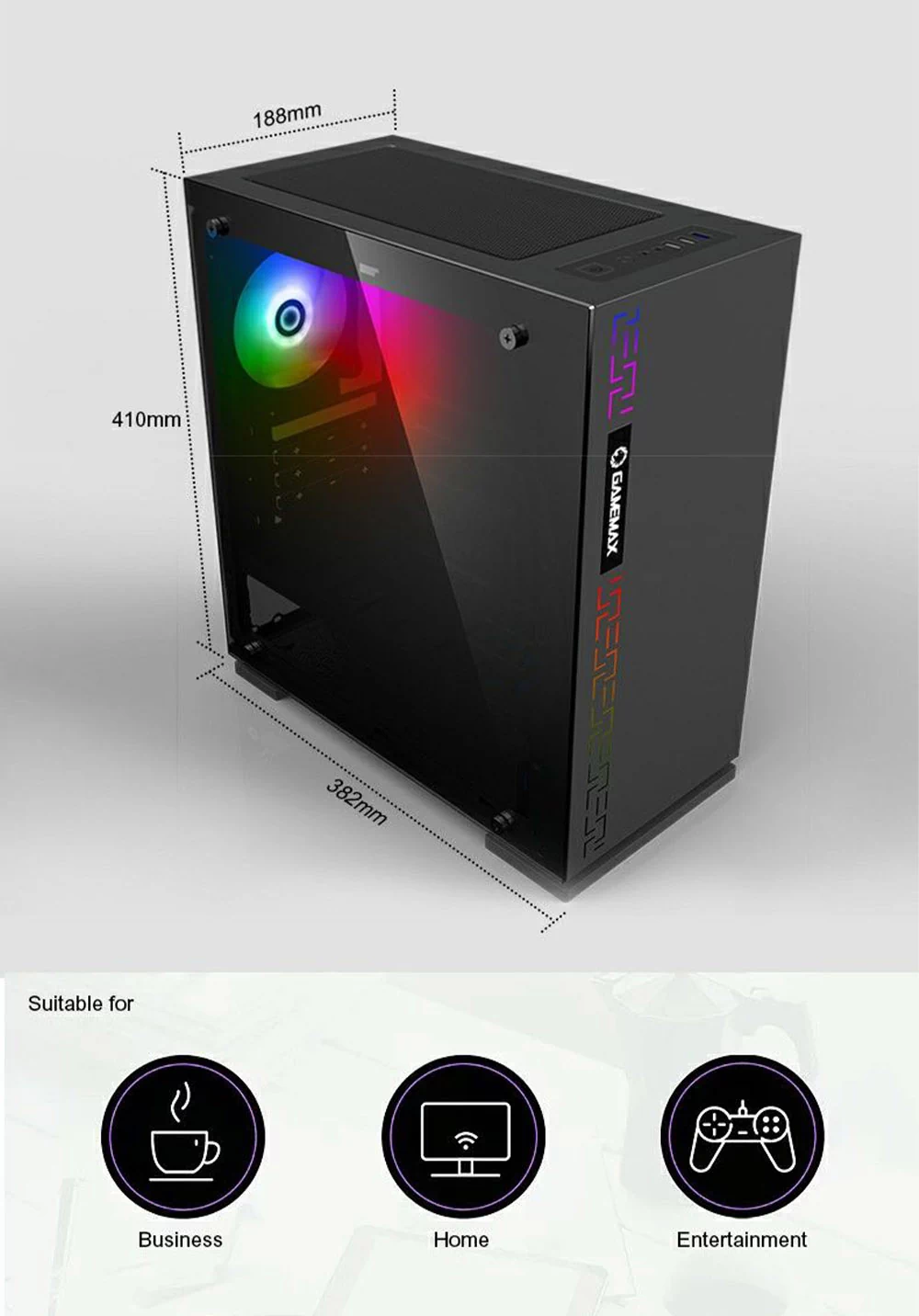 کیس کامپیوتر GAME MAX Dark Ranger H605