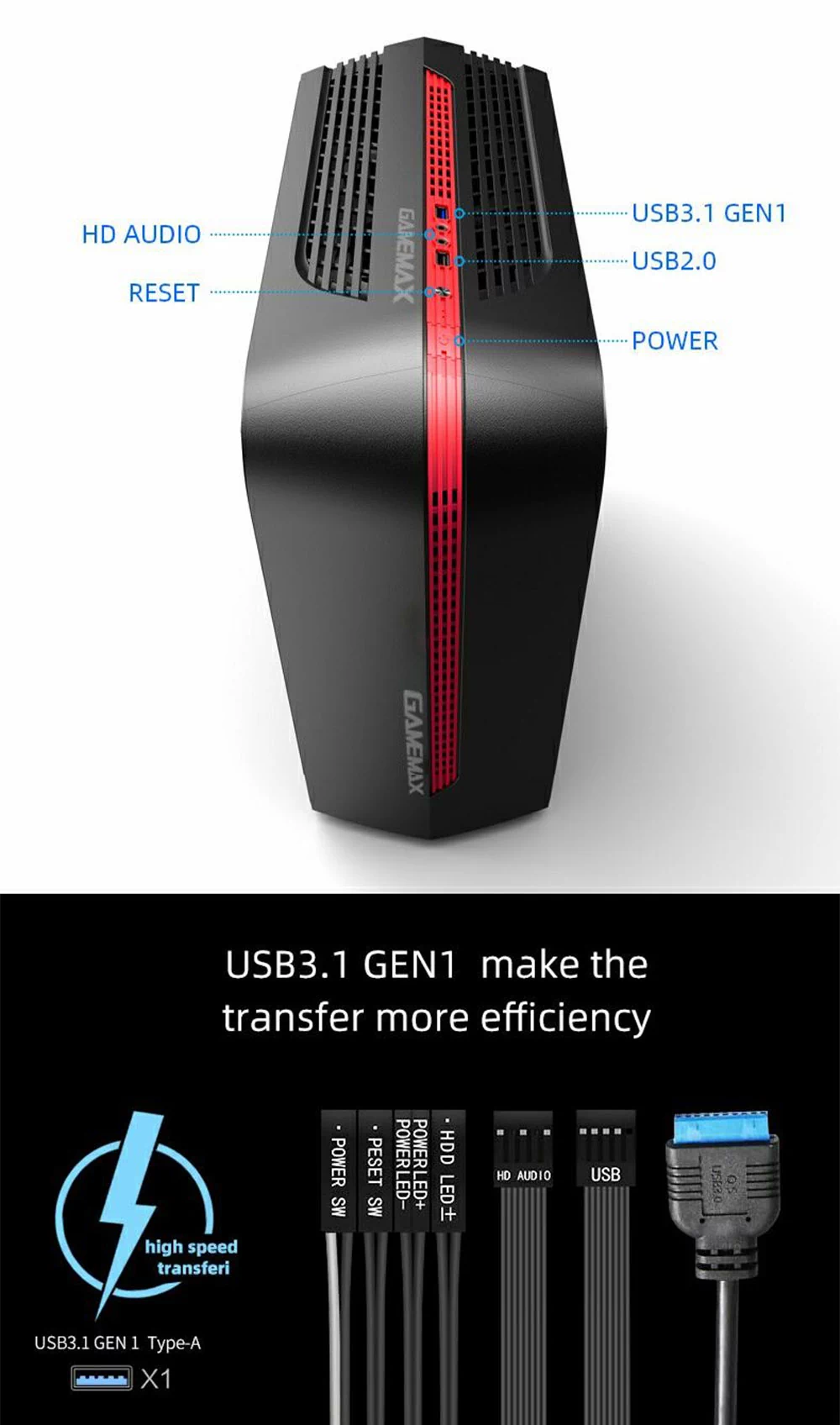 کیس کامپیوتر GAME MAX Centauri H601BR