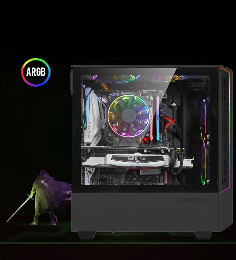 کیس کامپیوتر GAME MAX Panda T802 رنگ مشکی