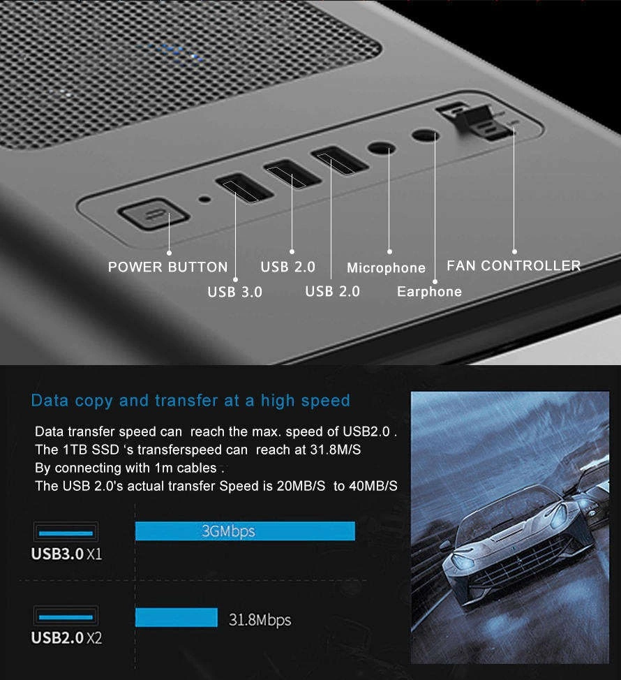 کیس کامپیوتر GAME MAX Optical G510