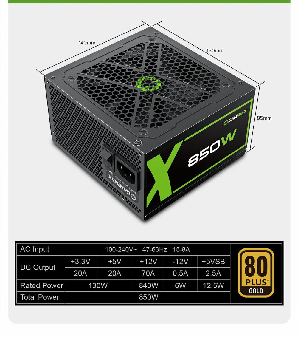 پاور - منبع تغذیه کامپیوتر GameMax GX 850