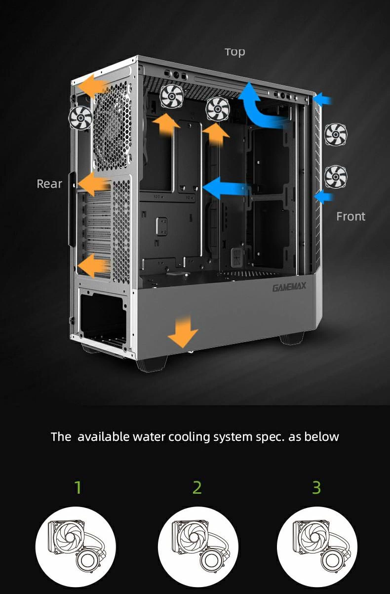 کیس کامپیوتر GAME MAX Panda T802 رنگ مشکی