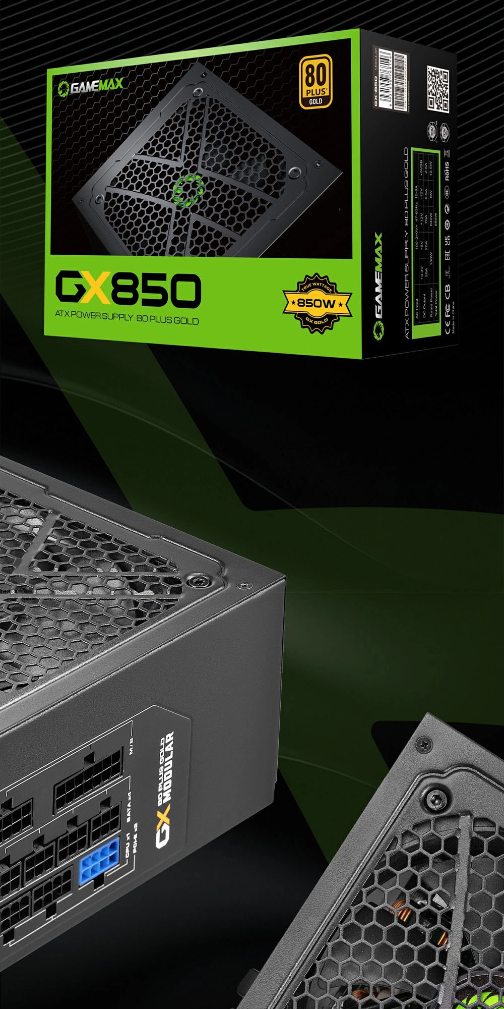 پاور - منبع تغذیه کامپیوتر GameMax GX 850