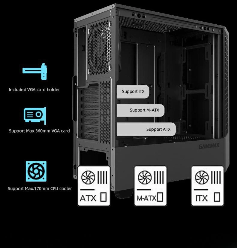کیس کامپیوتر GAME MAX Panda T802