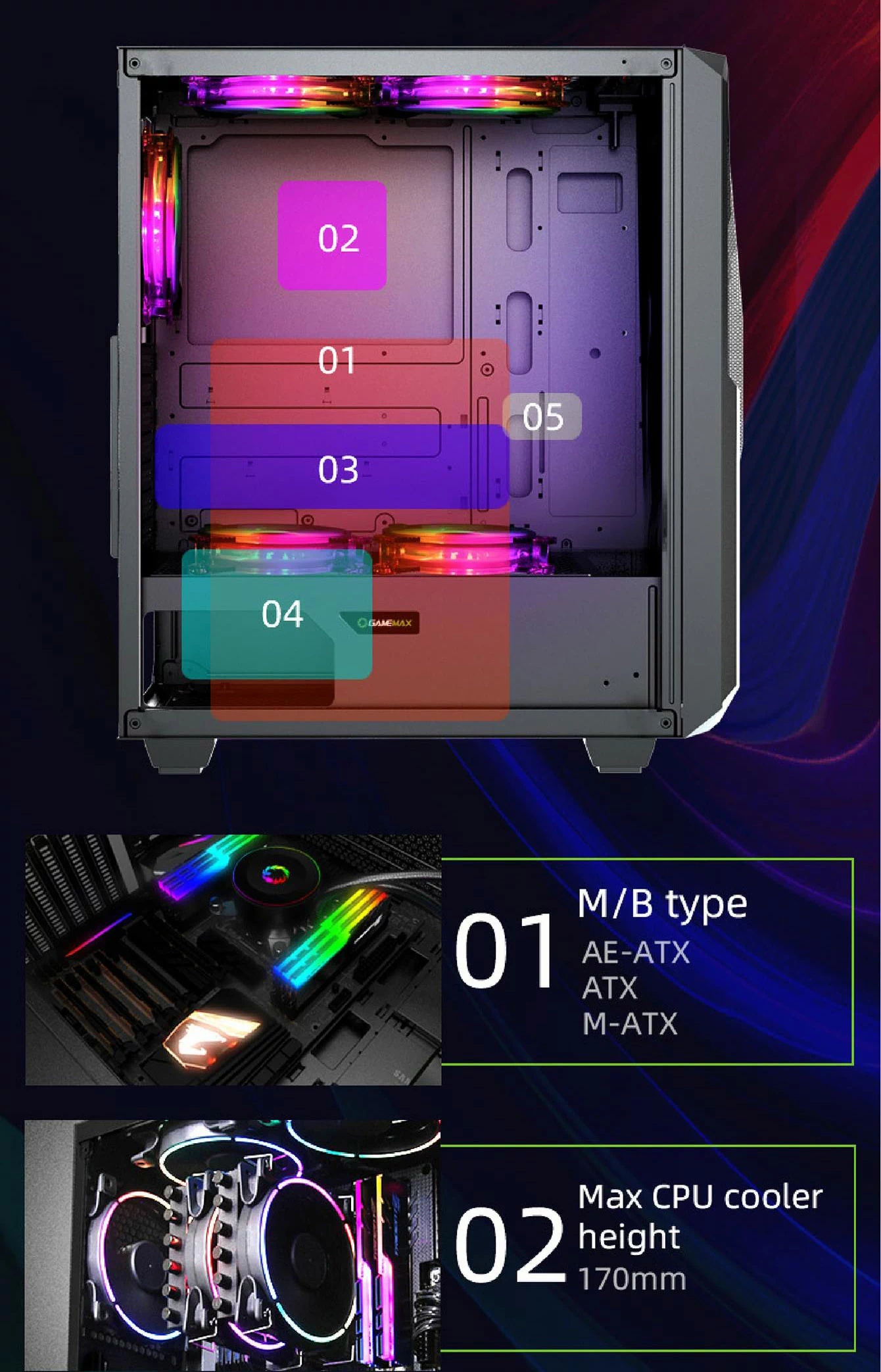 کیس کامپیوتر GAME MAX Revolt