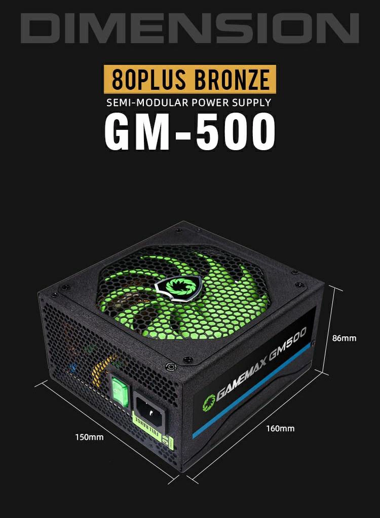 پاور - منبع تغذیه کامپیوتر GameMax GM 500