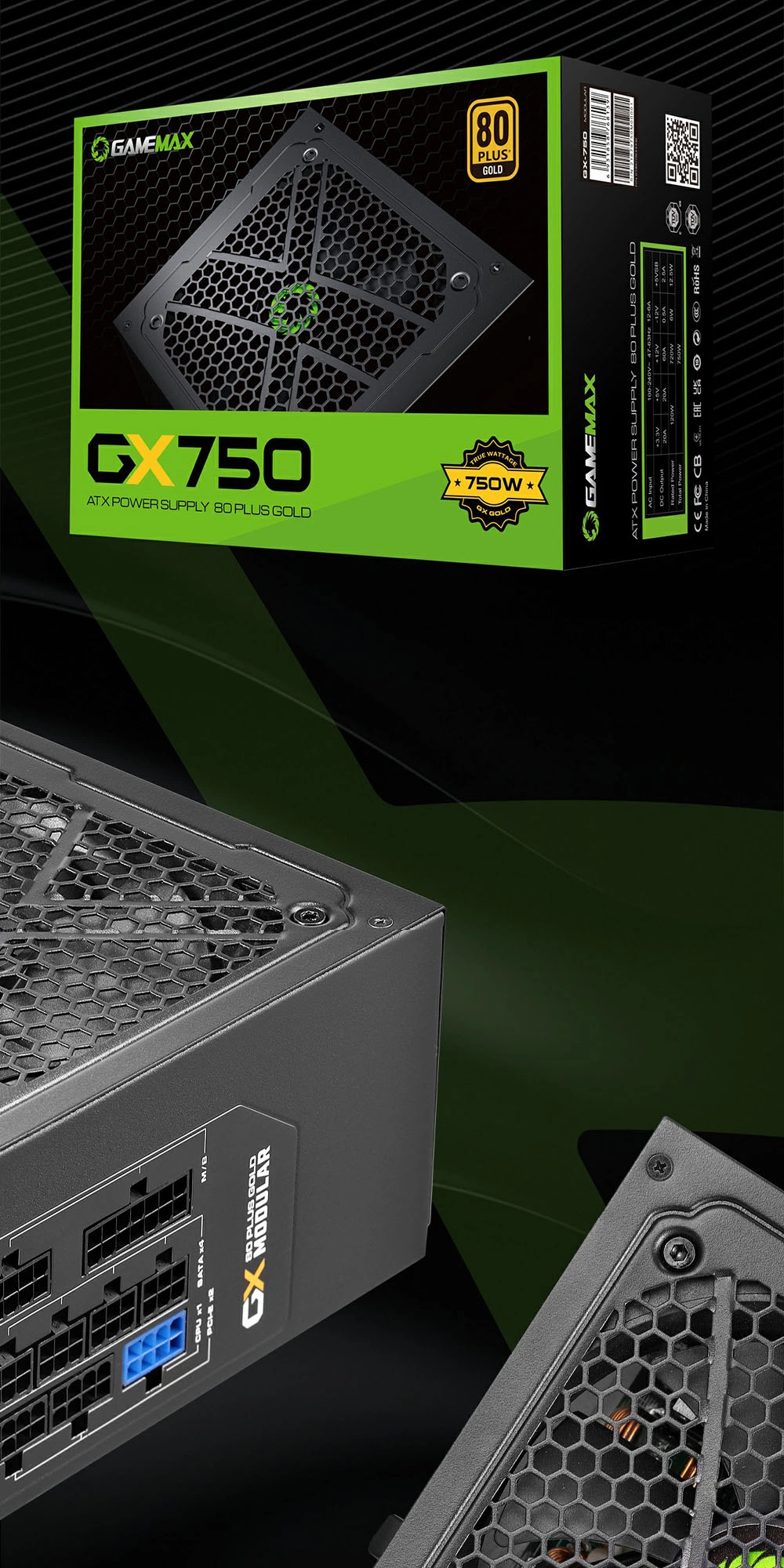 پاور - منبع تغذیه کامپیوتر GameMax GX 750
