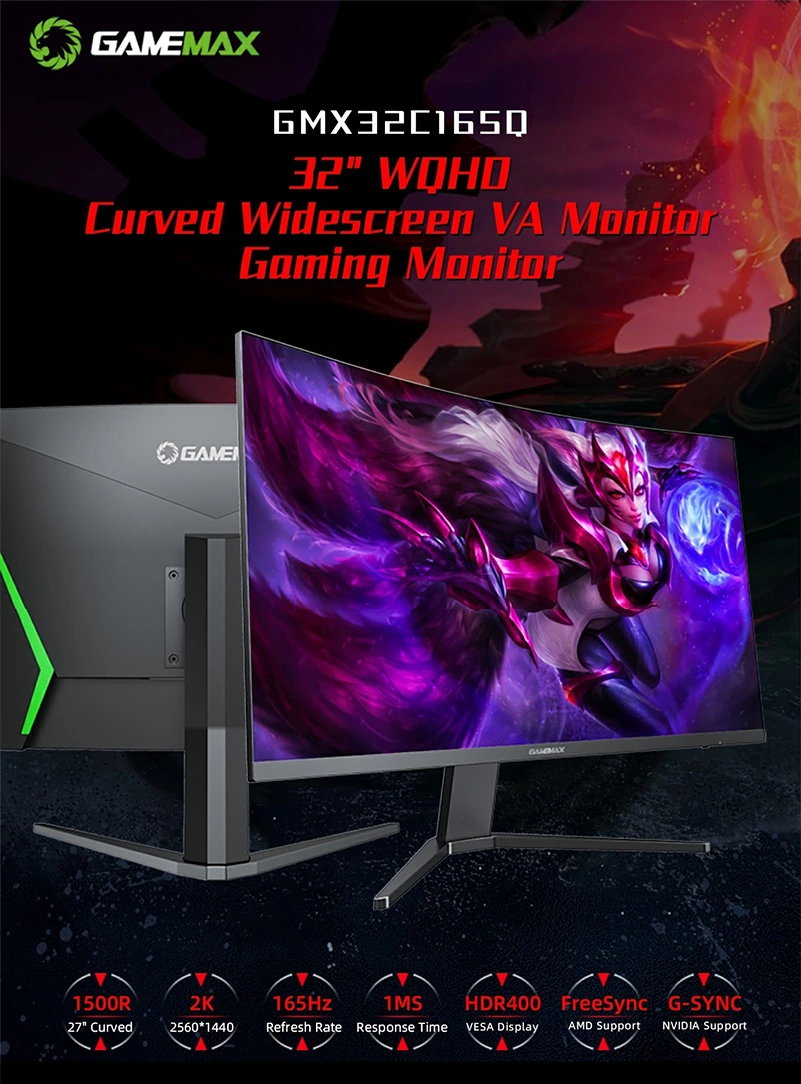مانیتور گیم مکس GAME MAX GMX32C165Q