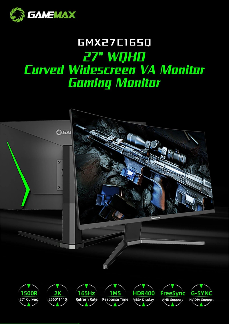 مانیتور گیم مکس GAME MAX GMX27C165Q