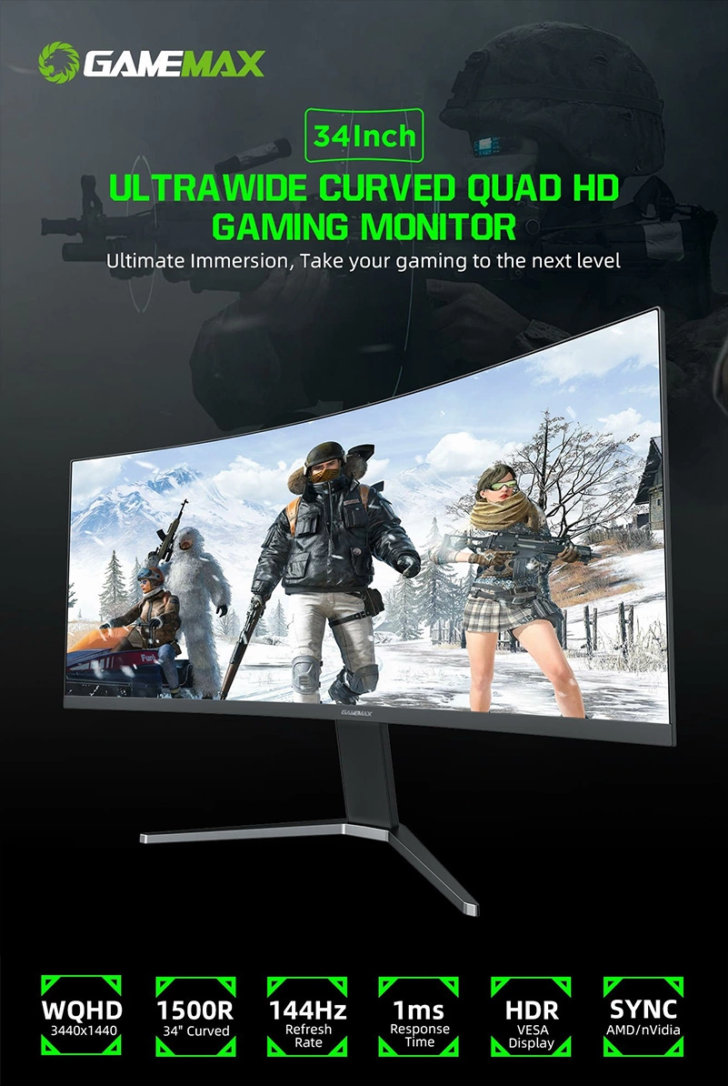 مانیتور گیم مکس GAME MAX GMX34CKXQ