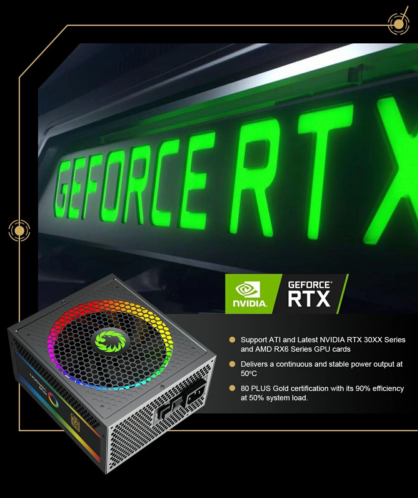 پاور - منبع تغذیه گیم مکس Gamemax RGB 1050 PRO