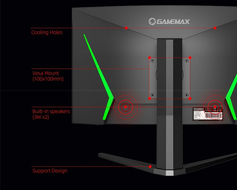 مانیتور گیم مکس GAME MAX GMX27C165Q