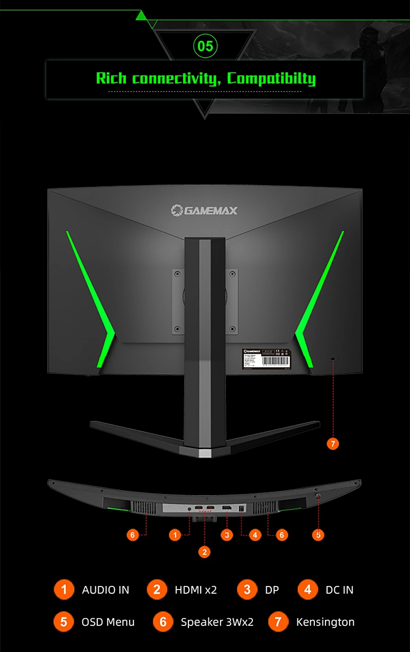 مانیتور گیم مکس GAME MAX GMX27C165Q