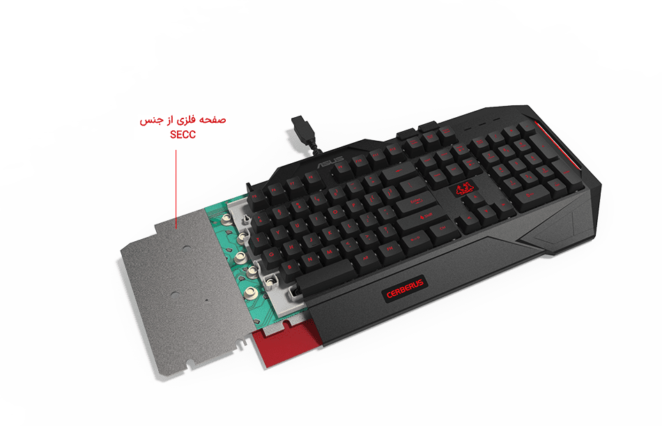 کیبورد گیمینگ Asus Cerberus کیبورد گیمینگ Asus Cerberus