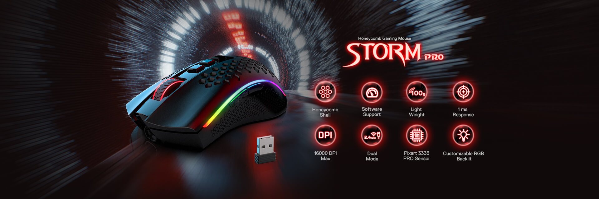 موس گیمینگ ردراگون Redragon STORM PRO M808