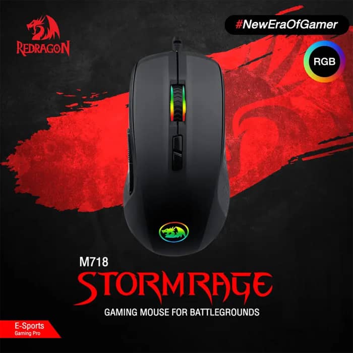 موس گیمینگ ردراگون Redragon STORMRAGE M718
