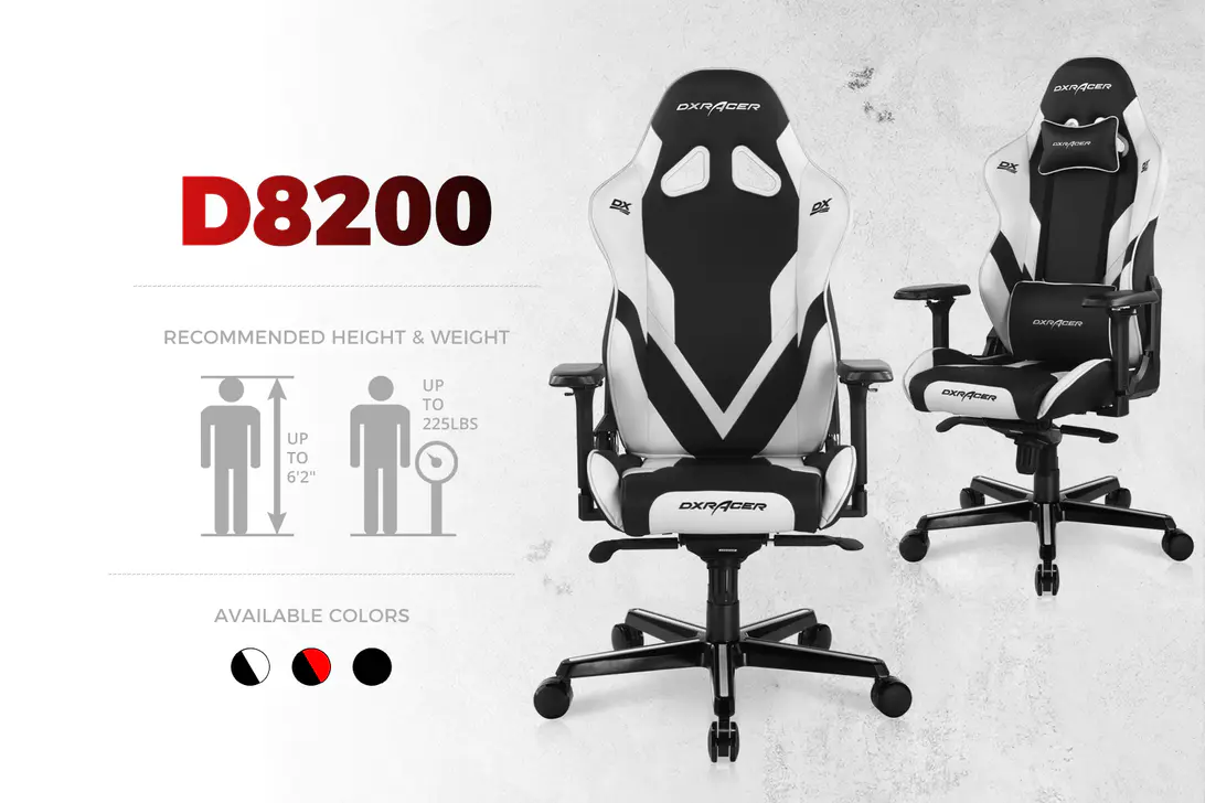 صندلی گیمینگ دی ایکس ریسر سری Gladiator مدل OH/D8200/NW