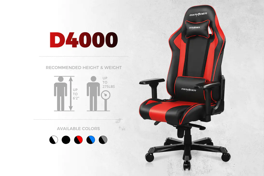 صندلی گیمینگ دی ایکس ریسر سری King مدل OH/D4000/NR