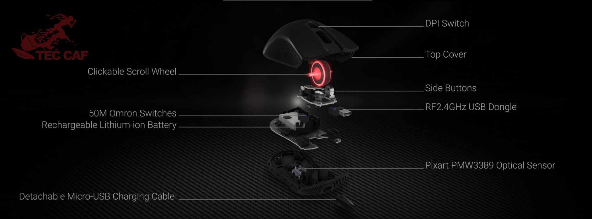 موس گیمینگ بی سیم ASUS ROG Gladius II