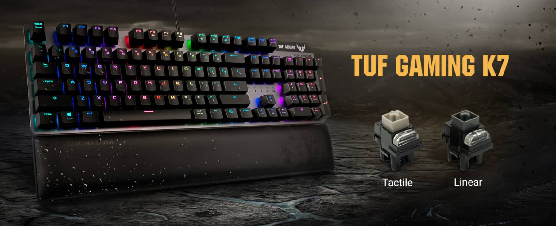 کیبورد گیمینگ باسیم TUF Gaming K7 RGB کیبورد گیمینگ باسیم TUF Gaming K7 RGB