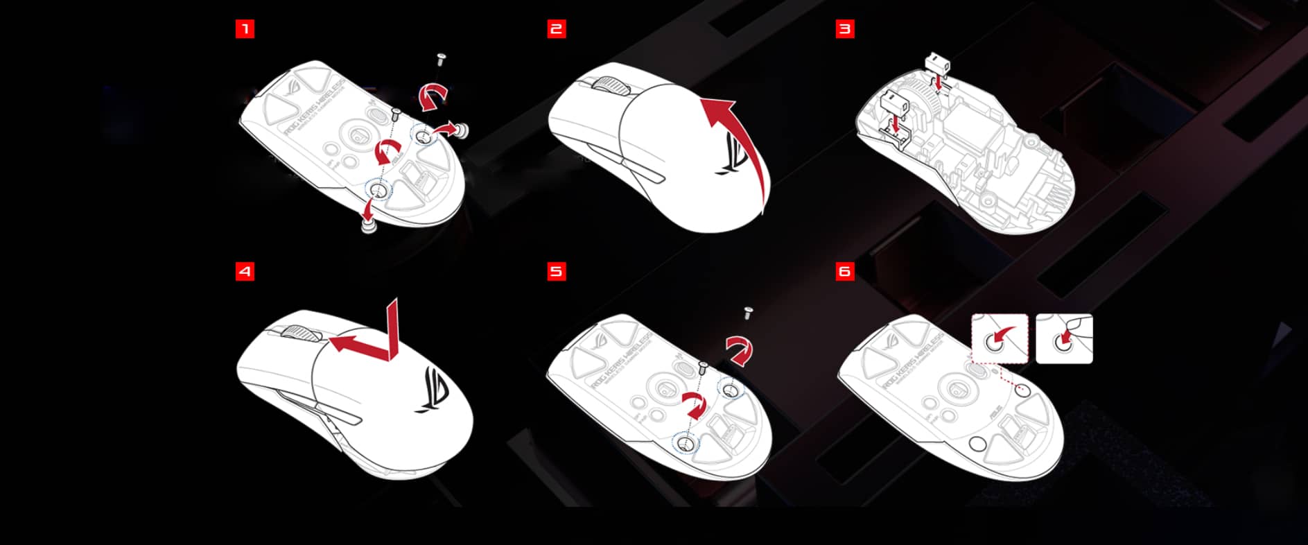 موس گیمینگ بی سیم ASUS ROG Keris