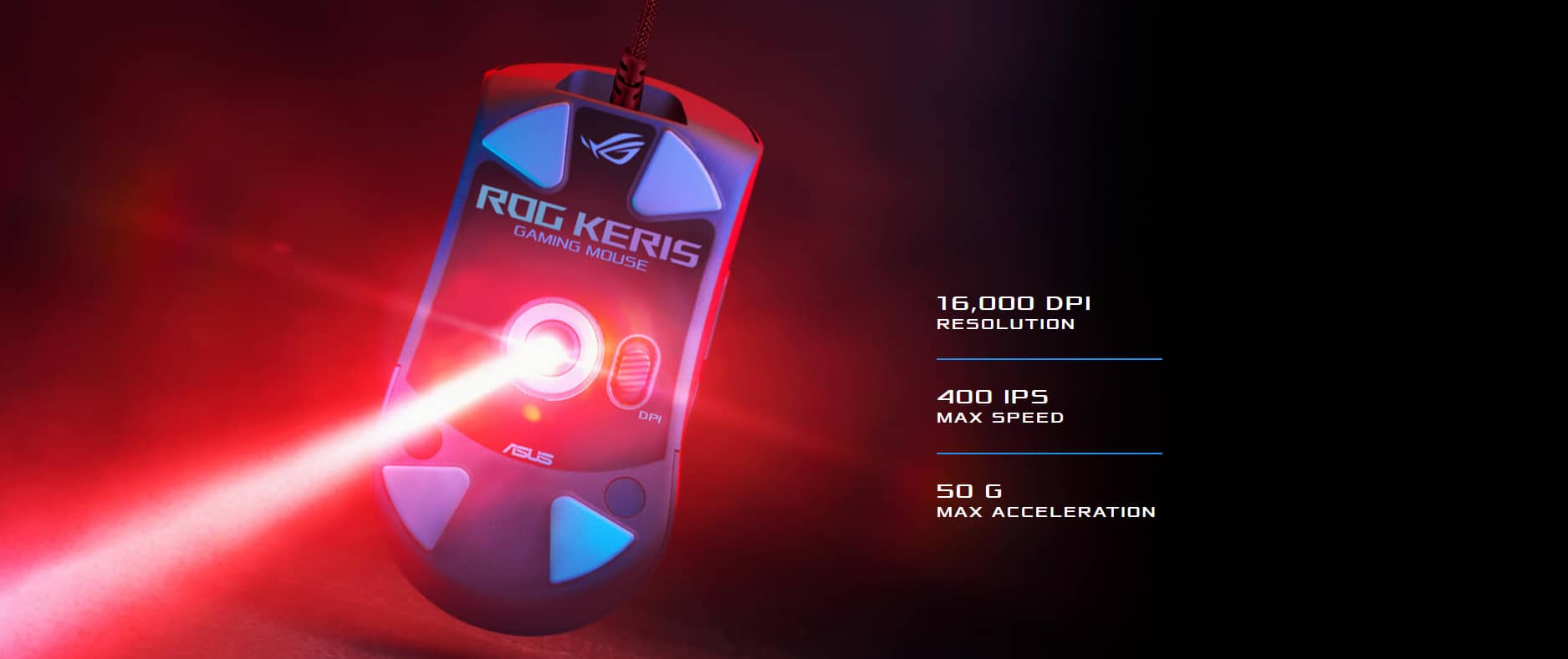 موس گیمینگ باسیم ASUS ROG Keris