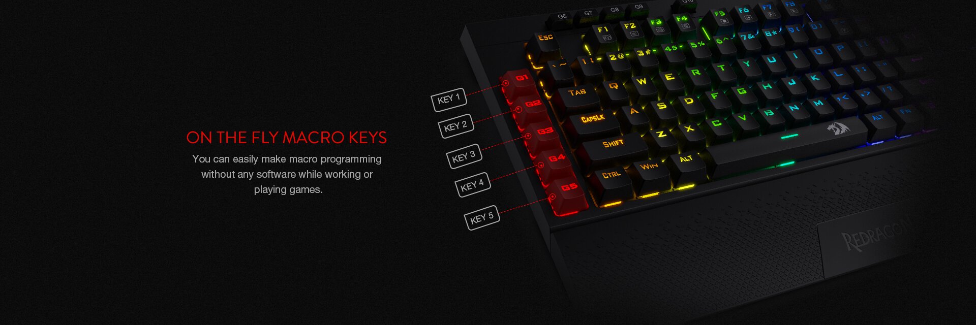کیبورد گیمینگ ردراگون Redragon VISHNU K596 کیبورد گیمینگ ردراگون Redragon VISHNU K596
