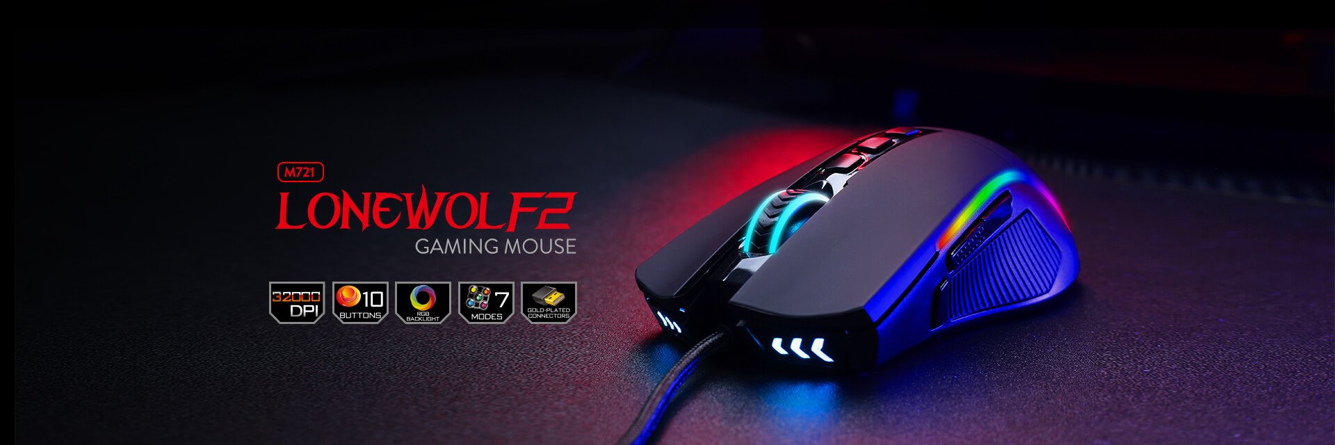 موس گیمینگ ردراگون Redragon Lonewolf2 M721 Pro