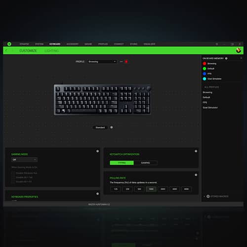 کيبورد گیمینگ ريزر مدل RAZER Huntsman V2 Red Switch