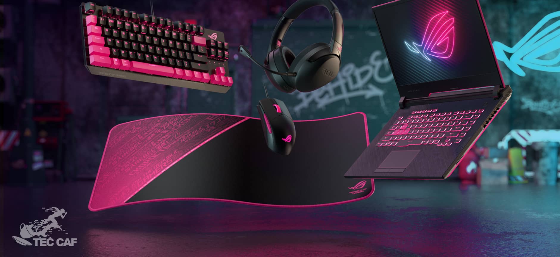 موس پد ASUS MOUSEPAD ROG SHEATH Electro Punk