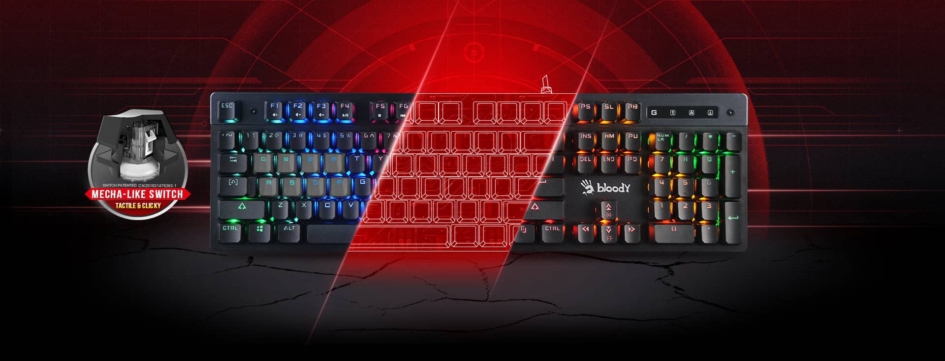 کيبورد گیمینگ A4TECH BLOODY B500 Neon کيبورد گیمینگ A4TECH BLOODY B500 Neon