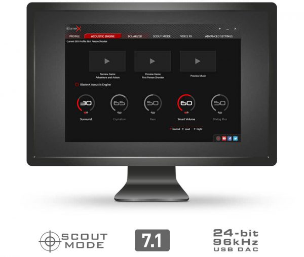 هدست گیمینگ کریتیو Creative Sound BlasterX H7