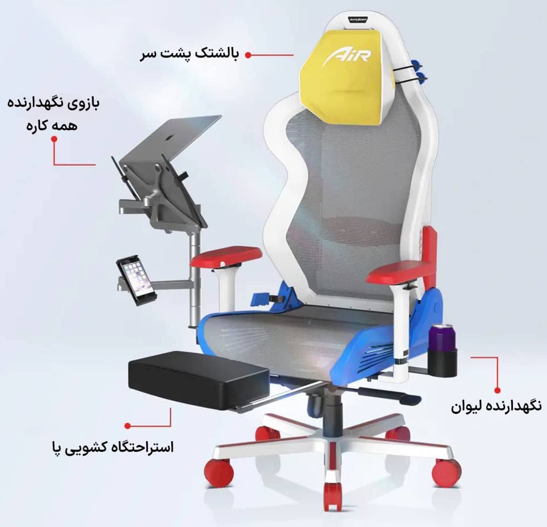 صندلی گیمینگ دی ایکس ریسر سری Air pro مدل OH/7200/WRB.G