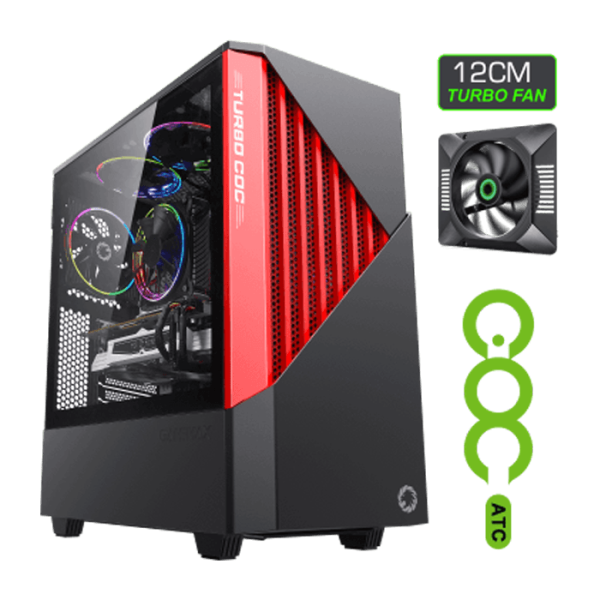 کیس گیمینگ گیم مکس Gamemax Contac COC BR رنگ مشکی قرمز