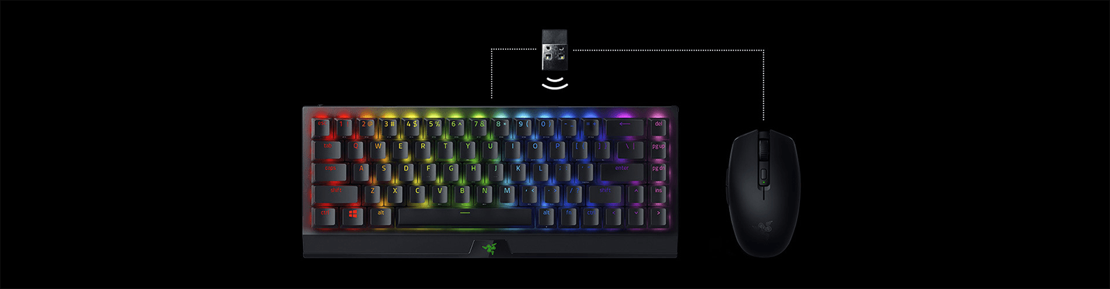 کيبورد گیمینگ ريزر Razer Blackwidow V3 Mini Yellow Switch